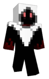 black and white Minecraft skin — Classic model — first worn by obrazek_kuba