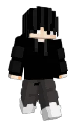 black and tundora Minecraft skin — Classic model — first worn by Wilrex09
