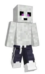 white and gun powder Minecraft skin — Slim model — first worn by _Deckro