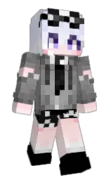 black and titan white Minecraft skin — Slim model — first worn by haengbal
