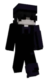 black and ebony Minecraft skin — Classic model — first worn by afxm