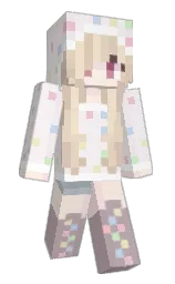soft peach and pink swan Minecraft skin — Slim model — first worn by Vixse