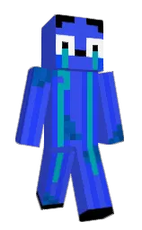 royal blue and blue ribbon Minecraft skin — Classic model — first worn by wyattcash18