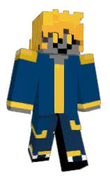 regal blue and boulder Minecraft skin — Classic model — first worn by Beabsbab