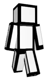 white and black Minecraft skin — Classic model