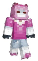 mulberry and white Minecraft skin — Slim model