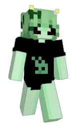 black and tea green Minecraft skin — Slim model — first worn by ZivaGem