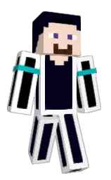 white and black russian Minecraft skin — Classic model