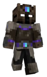 black and cod gray Minecraft skin — Classic model — first worn by patzeplayzz