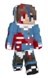 steel blue and wedgewood Minecraft skin — Slim model — first worn by shamwam_