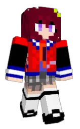 white and black Minecraft skin — Classic model