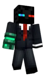 black and cod gray Minecraft skin — Classic model