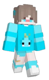 cyan / aqua and anakiwa Minecraft skin — Classic model