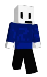 white and black Minecraft skin — Slim model