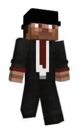 black and cod gray Minecraft skin — Slim model