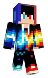 black and white Minecraft skin — Classic model