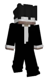 black and cod gray Minecraft skin — Slim model