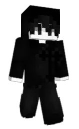 black and cod gray Minecraft skin — Classic model
