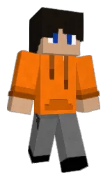 tan and flush orange Minecraft skin — Classic model — first worn by Noobygui1