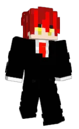 black and tamarillo Minecraft skin — Classic model