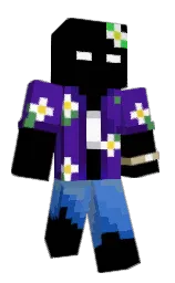 black and daisy bush Minecraft skin — Classic model
