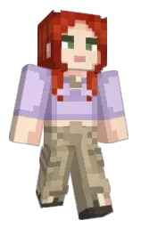 french lilac and donkey brown Minecraft skin — Slim model — first worn by T4YV0