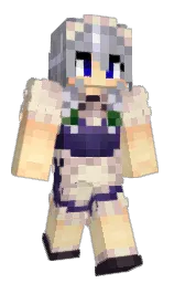 albescent white and peach Minecraft skin — Slim model