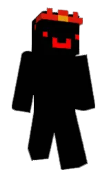black and scarlet Minecraft skin — Classic model