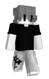 black and cod gray Minecraft skin — Slim model — first worn by inapelavel