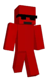 bright red and guardsman red Minecraft skin — Classic model