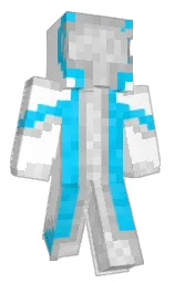 white and silver Minecraft skin — Classic model