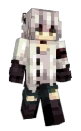 ecru white and thunder Minecraft skin — Slim model — first worn by cloverrfields