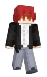 Sparkmx's Minecraft skin wearing the Menace cape