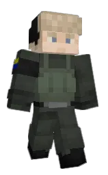 heavy metal and lunar green Minecraft skin — Classic model