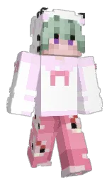 white and pink lace Minecraft skin — Classic model — first worn by Gslayer3