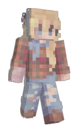DiamondGirl687's Minecraft skin wearing the Pan cape
