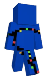 cobalt and black Minecraft skin — Classic model — first worn by Rexin09