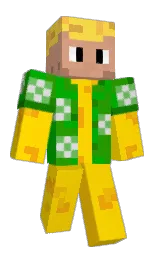 school bus yellow and amber Minecraft skin — Classic model — first worn by EinBre123