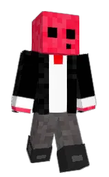 black and white Minecraft skin — Classic model — first worn by Glicht231