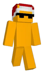 web orange and bright red Minecraft skin — Classic model — first worn by GoFinn
