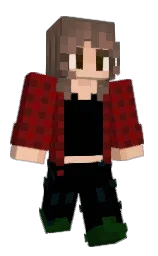 black and dark tan Minecraft skin — Slim model — first worn by AvaSparkles