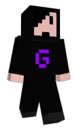 black and cod gray Minecraft skin — Slim model — first worn by geo201199