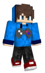 science blue and light apricot Minecraft skin — Classic model