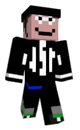 black and metallic bronze Minecraft skin — Classic model