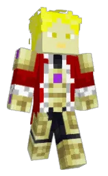 bright red and zombie Minecraft skin — Classic model — first worn by Endocyclopes