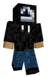 black and cod gray Minecraft skin — Classic model