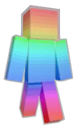 blue ribbon and cavern pink Minecraft skin — Classic model — first worn by GIBORRRJR