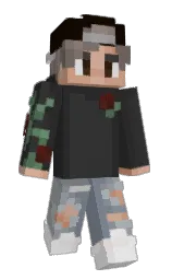 Texomat's Minecraft skin wearing the 15th Anniversary cape