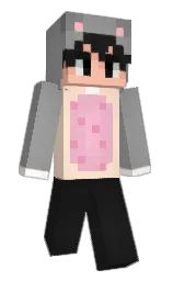 Carlos's Minecraft skin wearing the Aurora cape