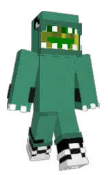 viridian and black Minecraft skin — Slim model — first worn by LilKarma12
